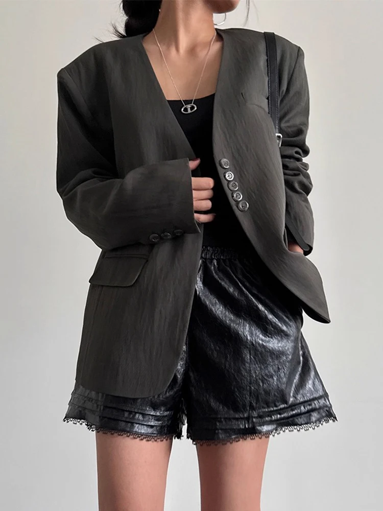 

Gagarich Korean Chic Autumn New French Luxury Single Breasted Loose Small Versatile Long Sleeved Suit Coat Women