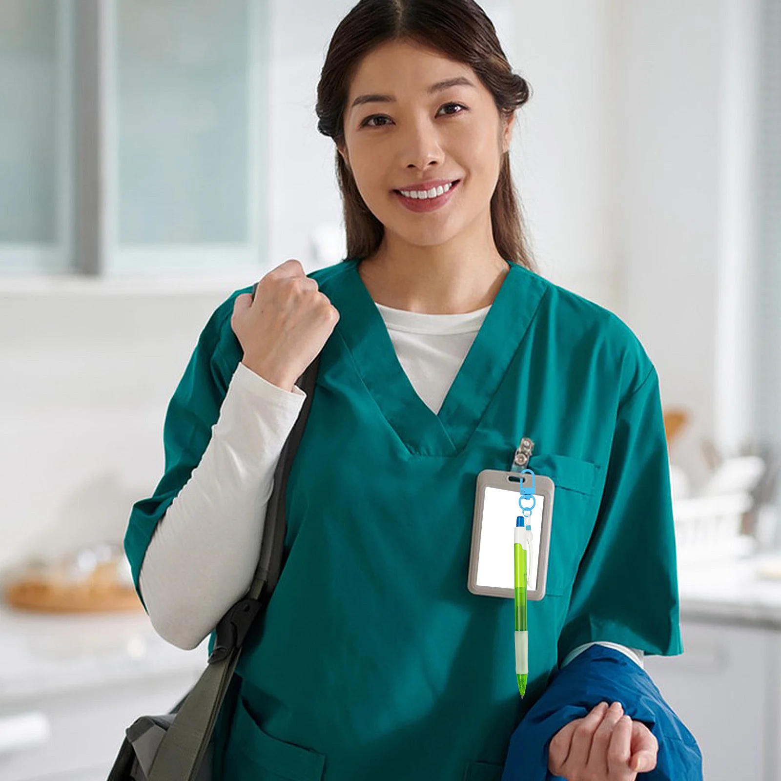 

10Pcs Nurse Pen Holder Lobster Clasp Badge Reel Accessory Portable Useful Clips Lanyard Key Chain Pen Holders Holder
