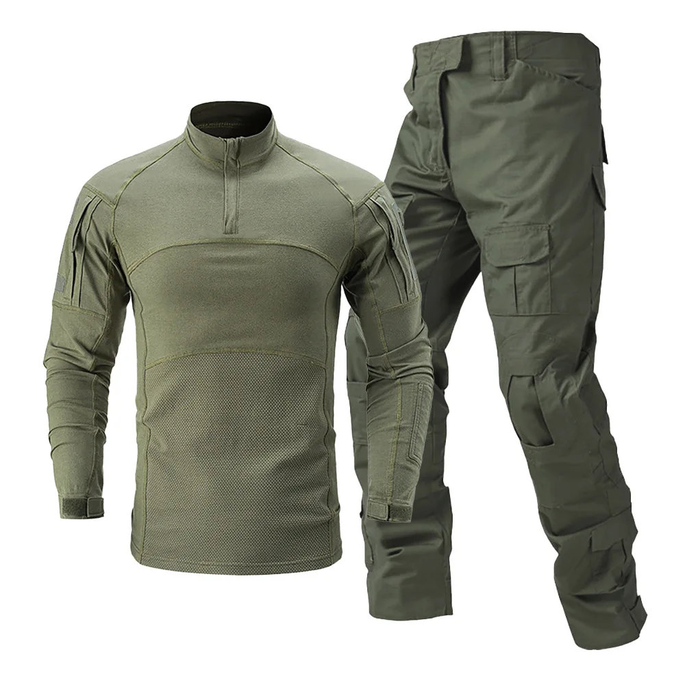 

Mens Tactical Combat Suit Breathable Extreme Outdoor Camo Sets for Summer Man Durable Quick Dry Hunting Uniform Boxy Fit Clothes