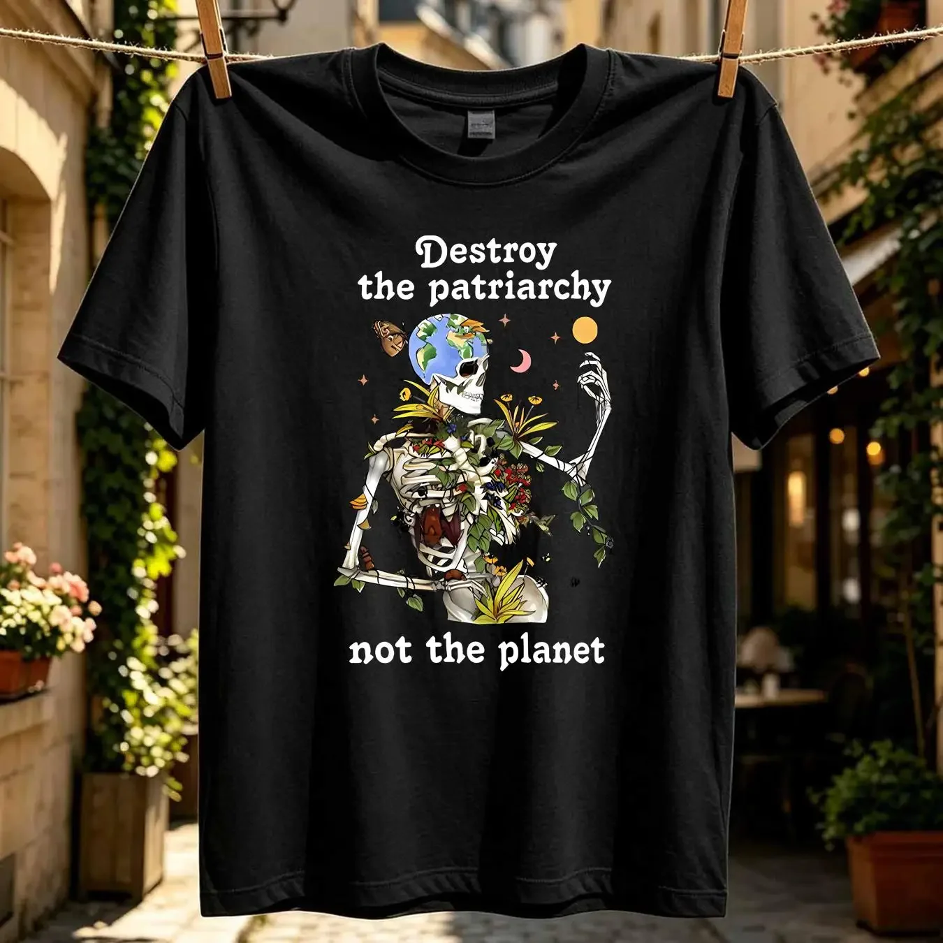washed T Shirt Destroy the Patriarchy Feminist Halloween Pro Choice ActivisT Save PlaneT ProtesT Girl Power vintage Washed