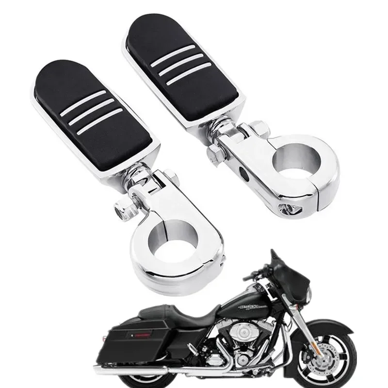 Estrada Grampo Footrest Pegs para Harley, Harley Touring Electra Street Glide, FLHR Moto Peças, Moto Acessórios, 32mm