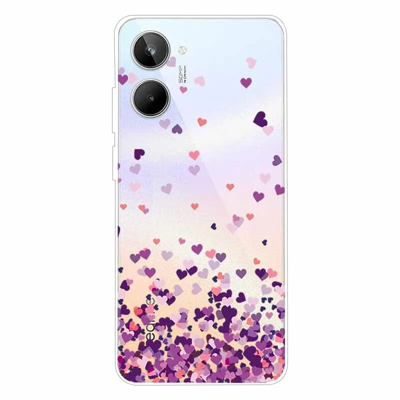 For Realme 10 Pro Case TPU Silicone Soft Cartoon Clear Case for Realme 10 Pro Plus Phone Cover Realme10 Pro Transparent Coque