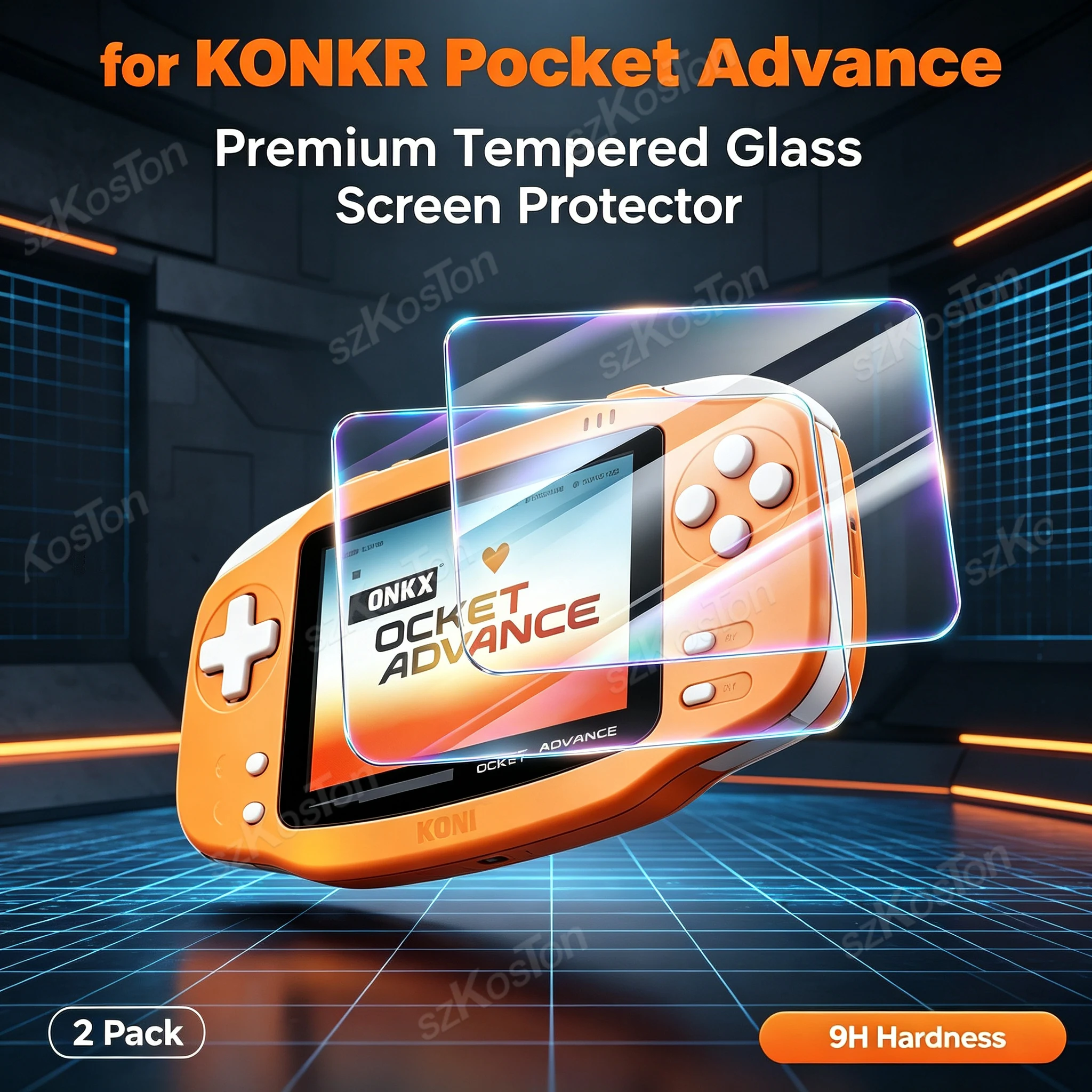 2-3 Pcs for KONKR Pocket Advance Game Console Tempered Glass Screen Protector HD Clear Anti-Scratch Film 9H Hardness for KPA