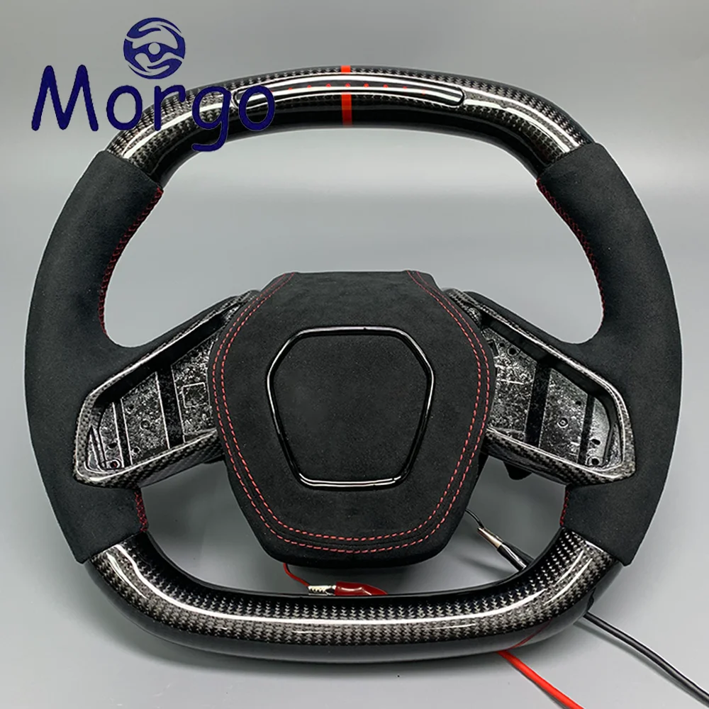 

Для Covrette C8 Convertible Z06 Z51amaro SS Rs Zl1 Z06 2015 2016 2017, изготовленный на заказ светодиодный руль из углеродного волокна