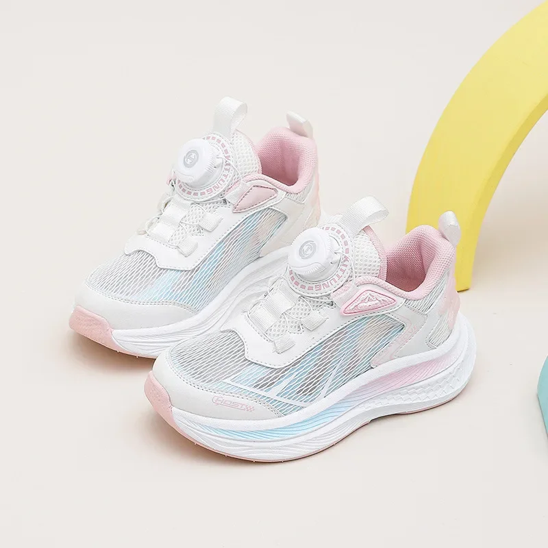 

Spring New Children's Sneakers Soft Soled Non Slip Boys And Girls' Running Shoes Mesh Breathable Casual Student Basketball Shoes