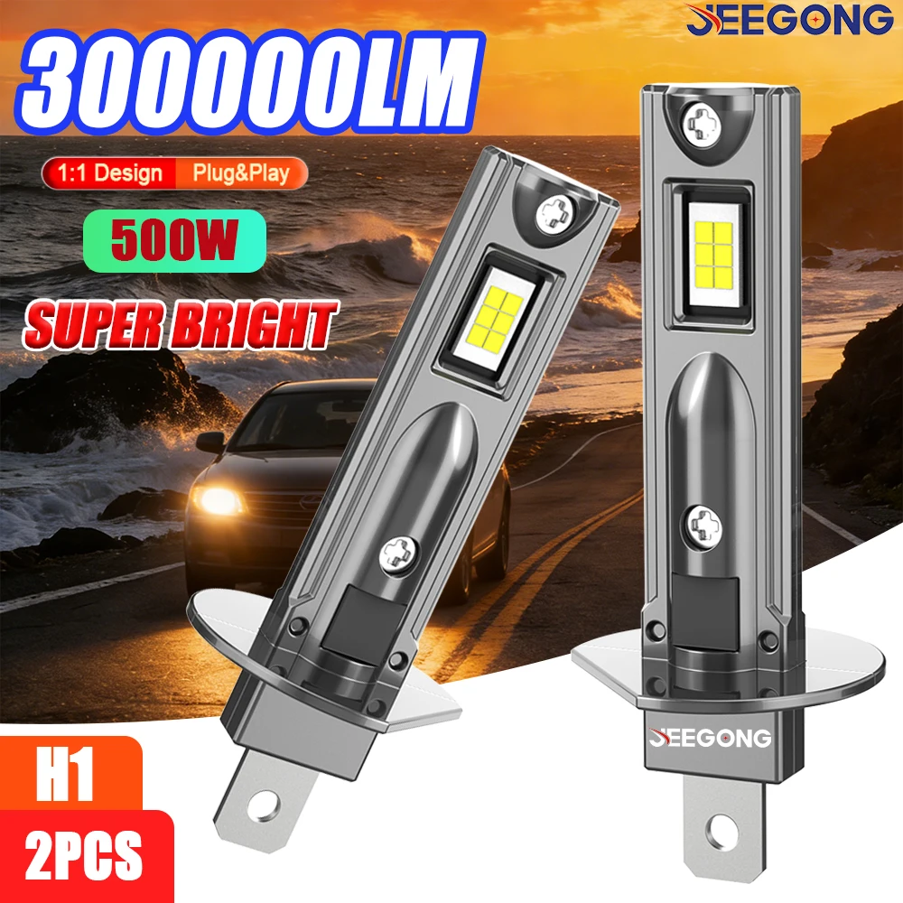 

Новые светодиодные лампы H1 для фар, без ошибок CANBUS, мини-лампа 1:1, беспроводные противотуманные фары, безвентиляторные, автомобильные LED, 6000K, 12V, 2 шт.