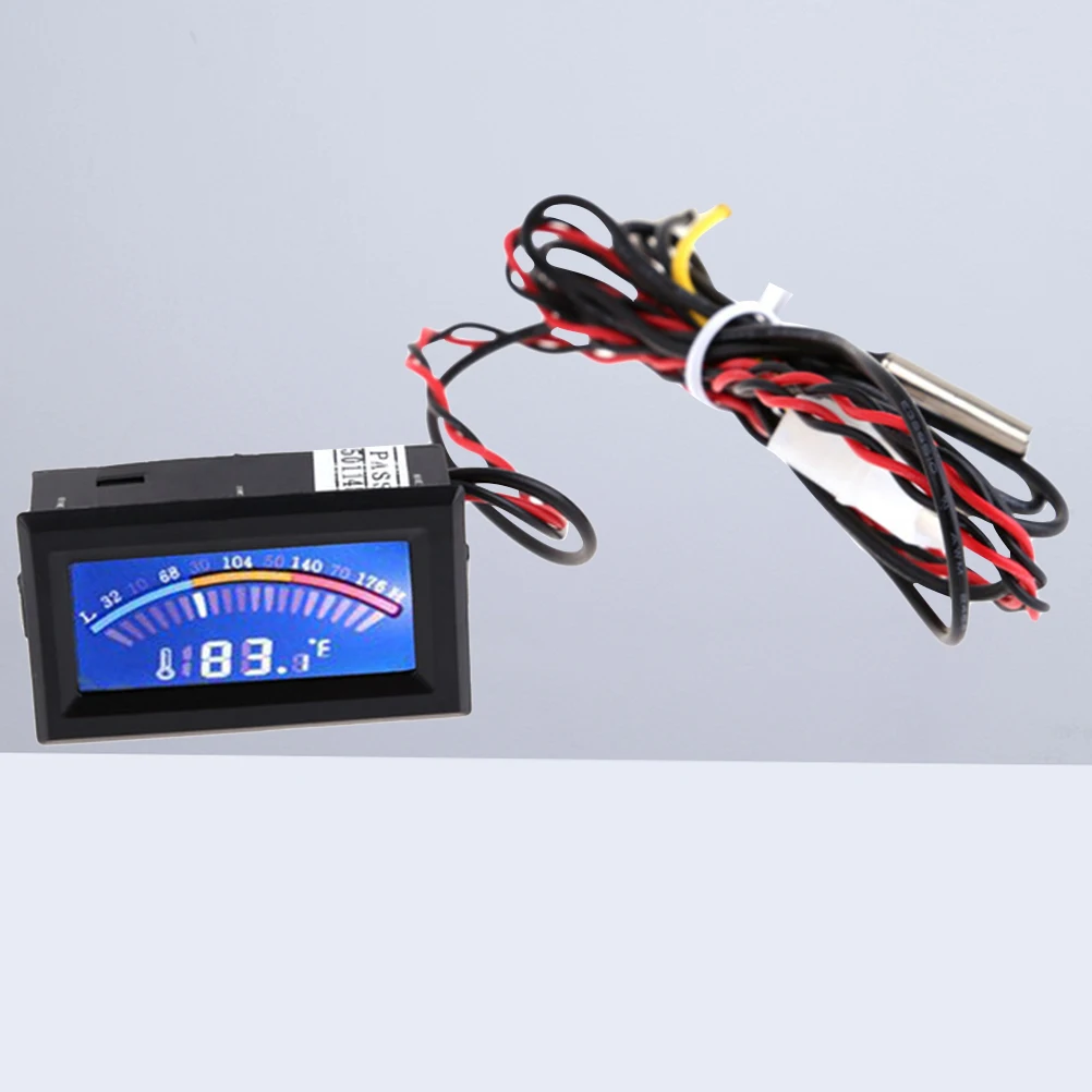 

Mini Hygrothermograph 5V Thermometer Dual Display Humidity Temperature LCD Blue Backlight LED Waterproof Probe Cable Easy