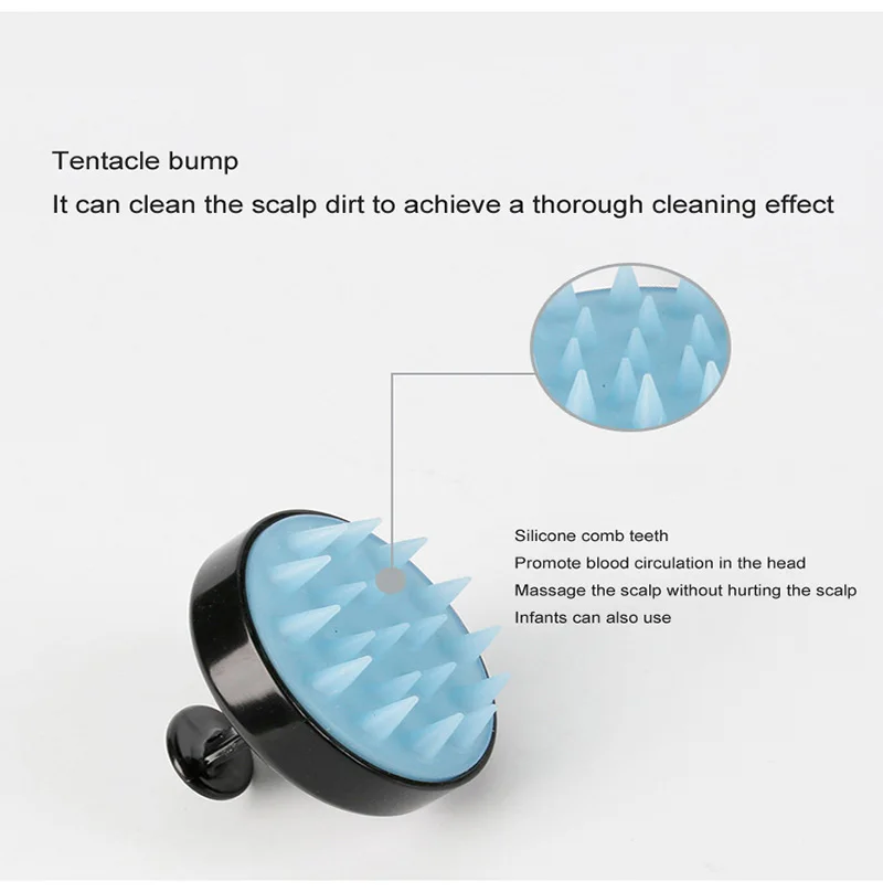 Brosse à shampoing en silicone, masseur de cuir chevelu, brosse à shampoing avec tête en Silicone souple, peigne de massage doux pour outils de coiffure