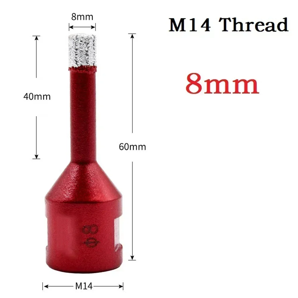 6Mm-68Mm M14 Ren Khô Kim Cương Khoan Kính Gốm Đá Cẩm Thạch Ngói Đá Hoa Cương Lỗ Cưa Cắt Khoan bit