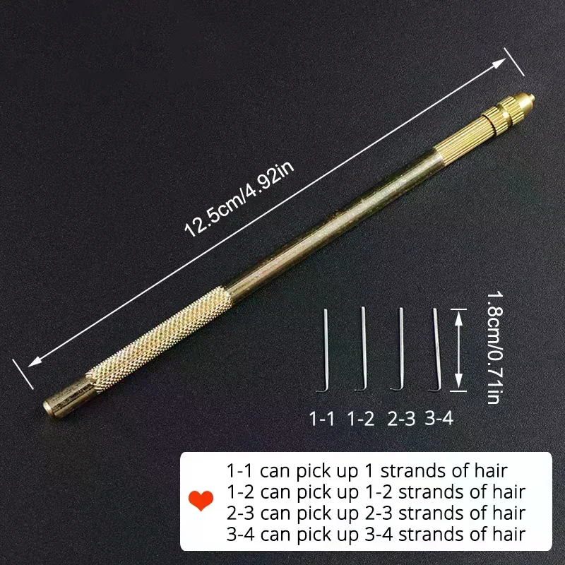 

Ventilating Needle For Lace Wig Making Detachable Brass Handle Wig Making Repair Needles For Wig Making Hair Extention Tools