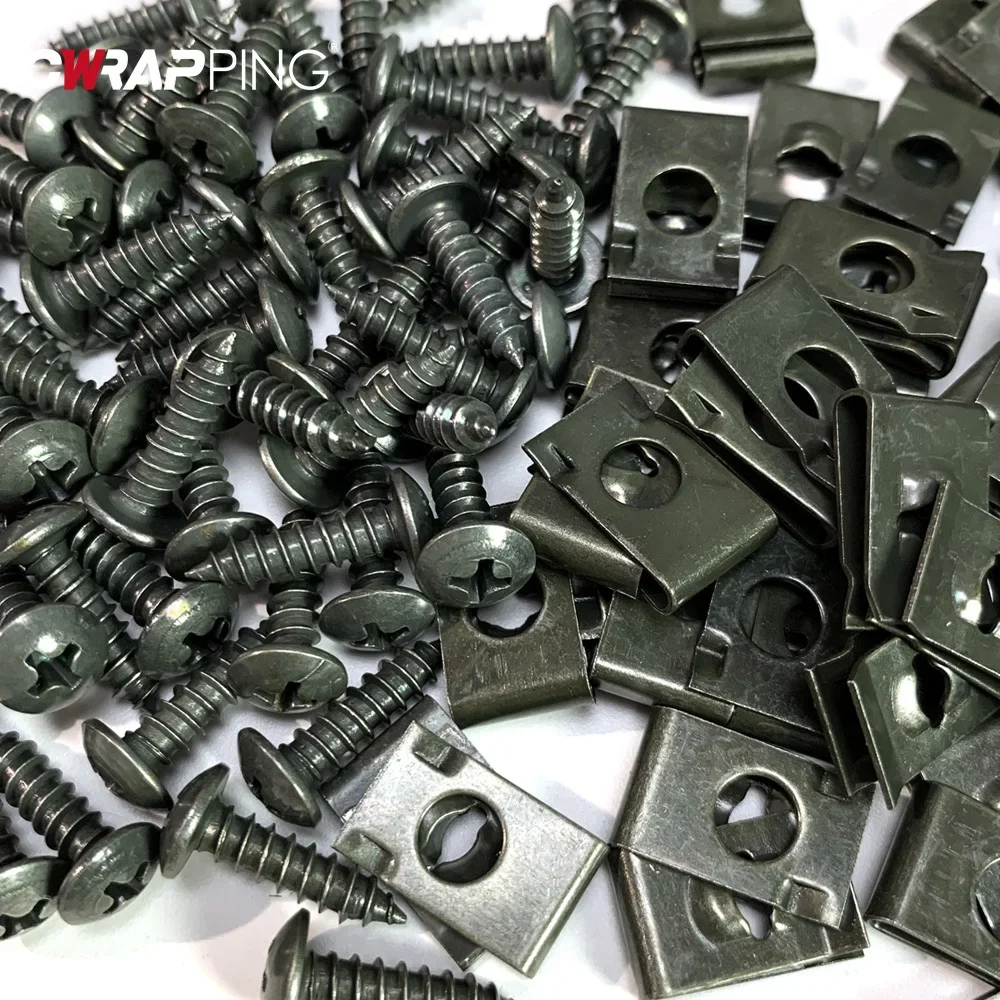 Auto Fastener Clip Großhandel U-Typ Metall Schraube Clip Werkzeug für Motor Undertray Splash Shield Schutz Stoßstange Schraube auto Zubehör