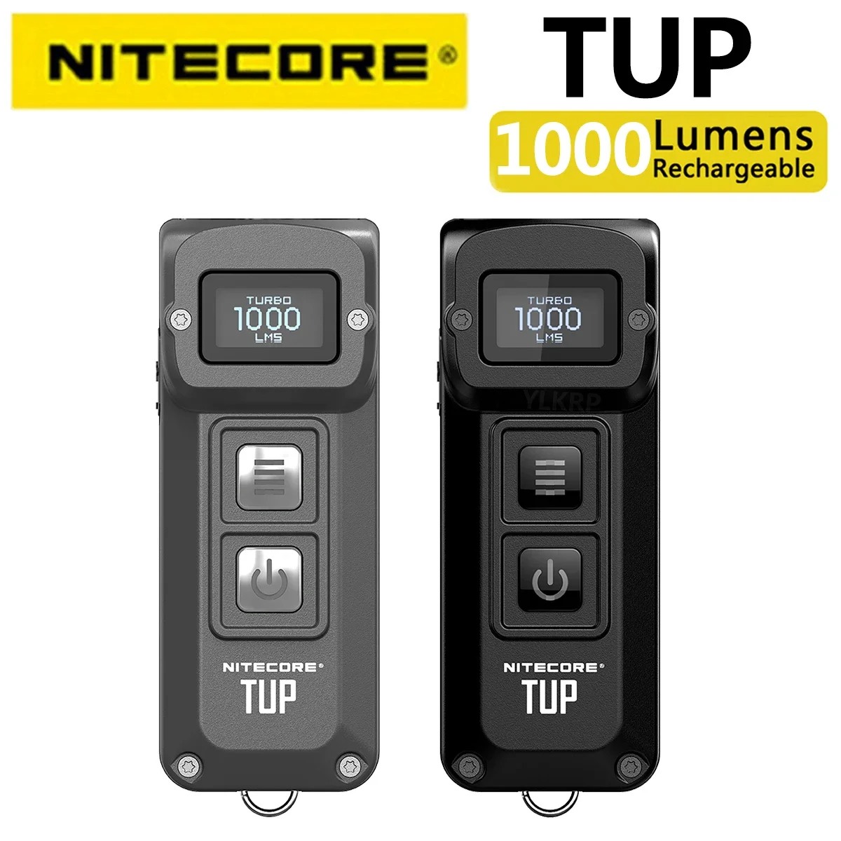 NITECORE TUP 1000 lumens rechargeable metal keychain light with display