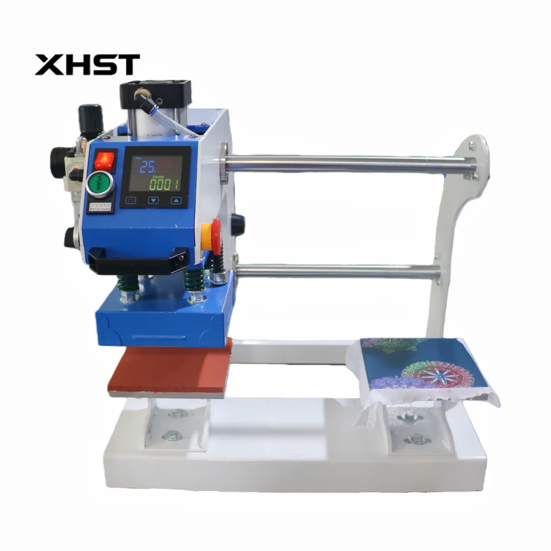 Automatic Dual-Station Pneumatic Heat Press Machine Auto Sliding T-Shirt Printing Press 20x20 23x30 30x30