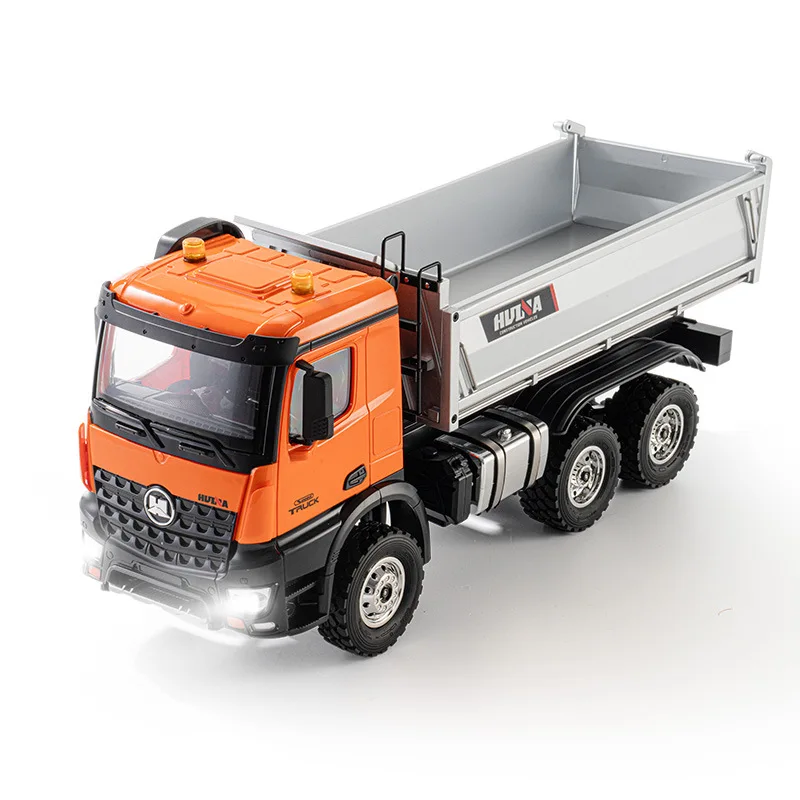 Nouvelle voiture télécommandée, camion à benne basculante, éclairage à grande échelle 1: 14, alliage, voiture d'ingénierie télécommandée, jouets pour enfants