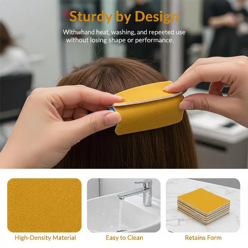 Reusable Salon Hair Perm Thermal Insulation Cotton Pad Washable Temperature Lock Hair Styling Tool