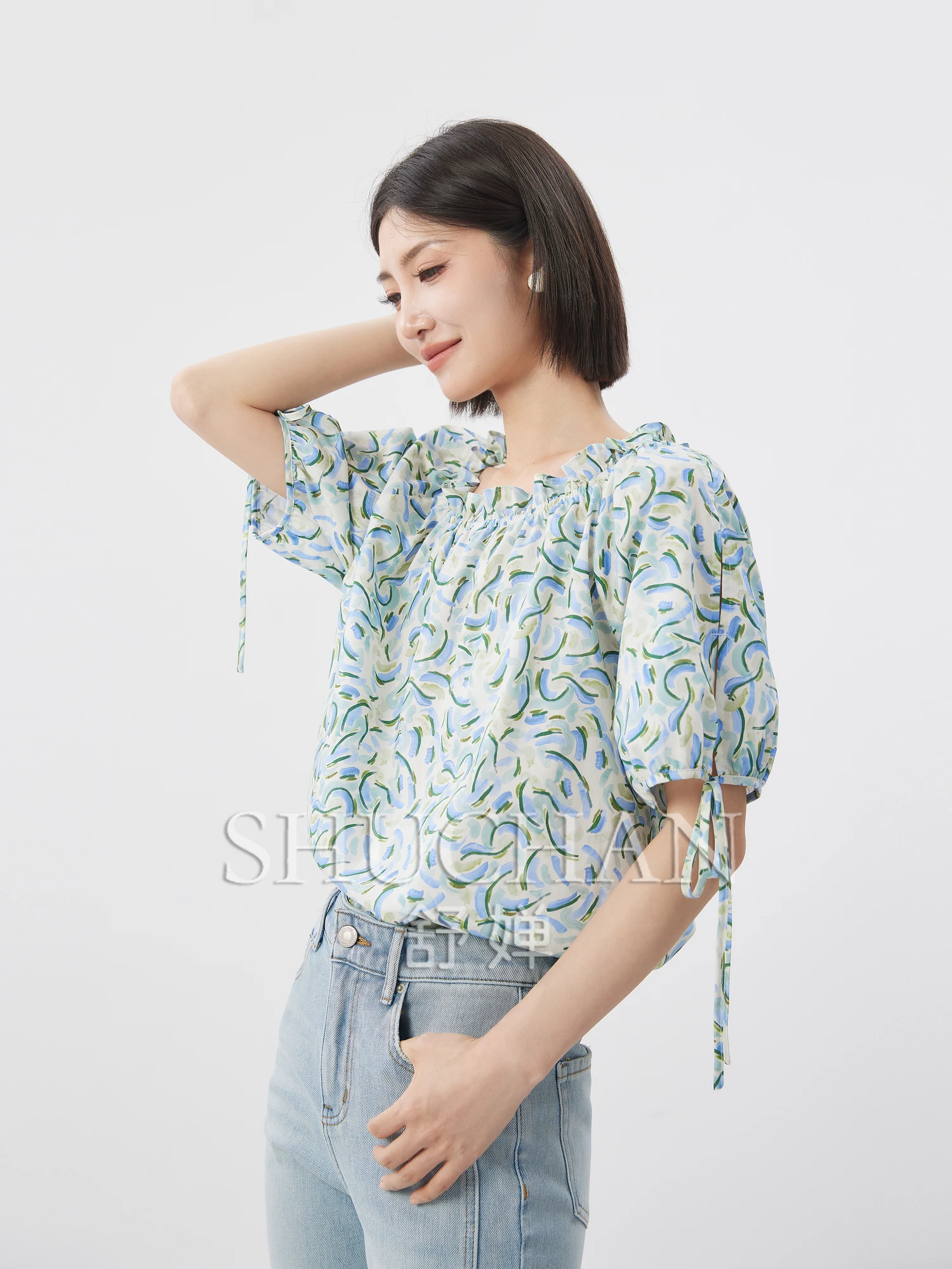 

High Quality Design 2024 Blusas Mujer De Moda Verano Blouse Women COTTON Lyocell Women Tops