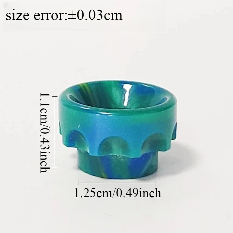 5 قطعة 810 لا حلقة مطاطية مع تصميم الدانتيل الراتنج القش المشتركة ملحق لون عشوائي #3