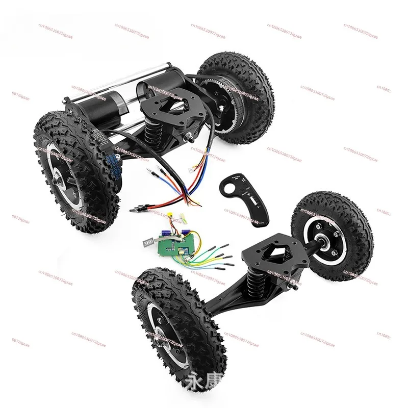 

Four-wheel drive electric skateboard belt drive frame Changshan board 11-inch bracket 8-inch tire double