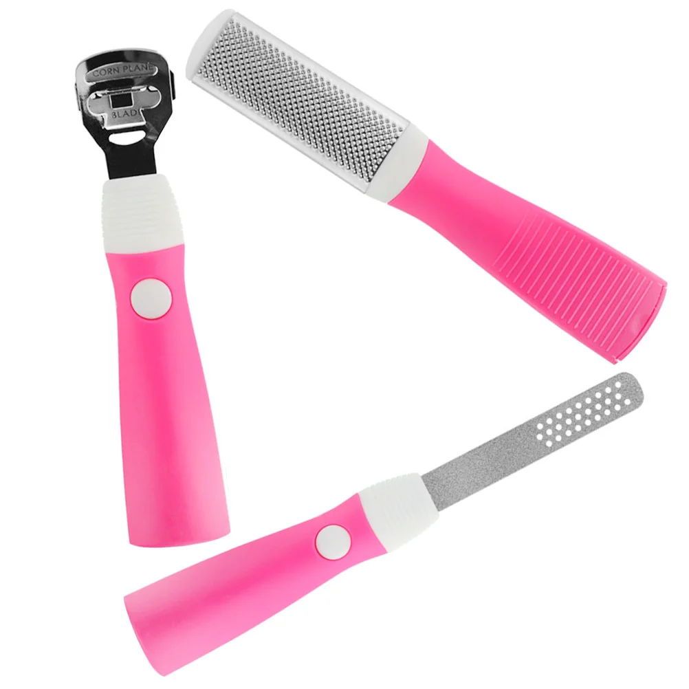 1 set 1 Set Foot File Pedicure Tools Dead Skin Remover Callus Corn Hard Skin Nail Care Kit Manicure Pedicure Set Women Men Pink