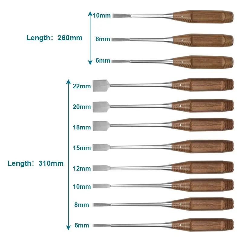 Bone Osteotomes Bone Knife with Wooden Handle Orthopedic Surgical Instrument Stainleass Steel pet