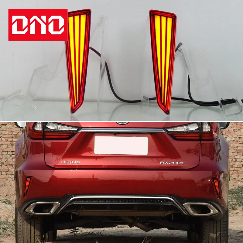 Car LED 12V Rear Bumper Lamps For Lexus RX 2015 - 2018 2019 Brake Light Turn Signal Backup Reflector Lamp Taillight Fog lamps