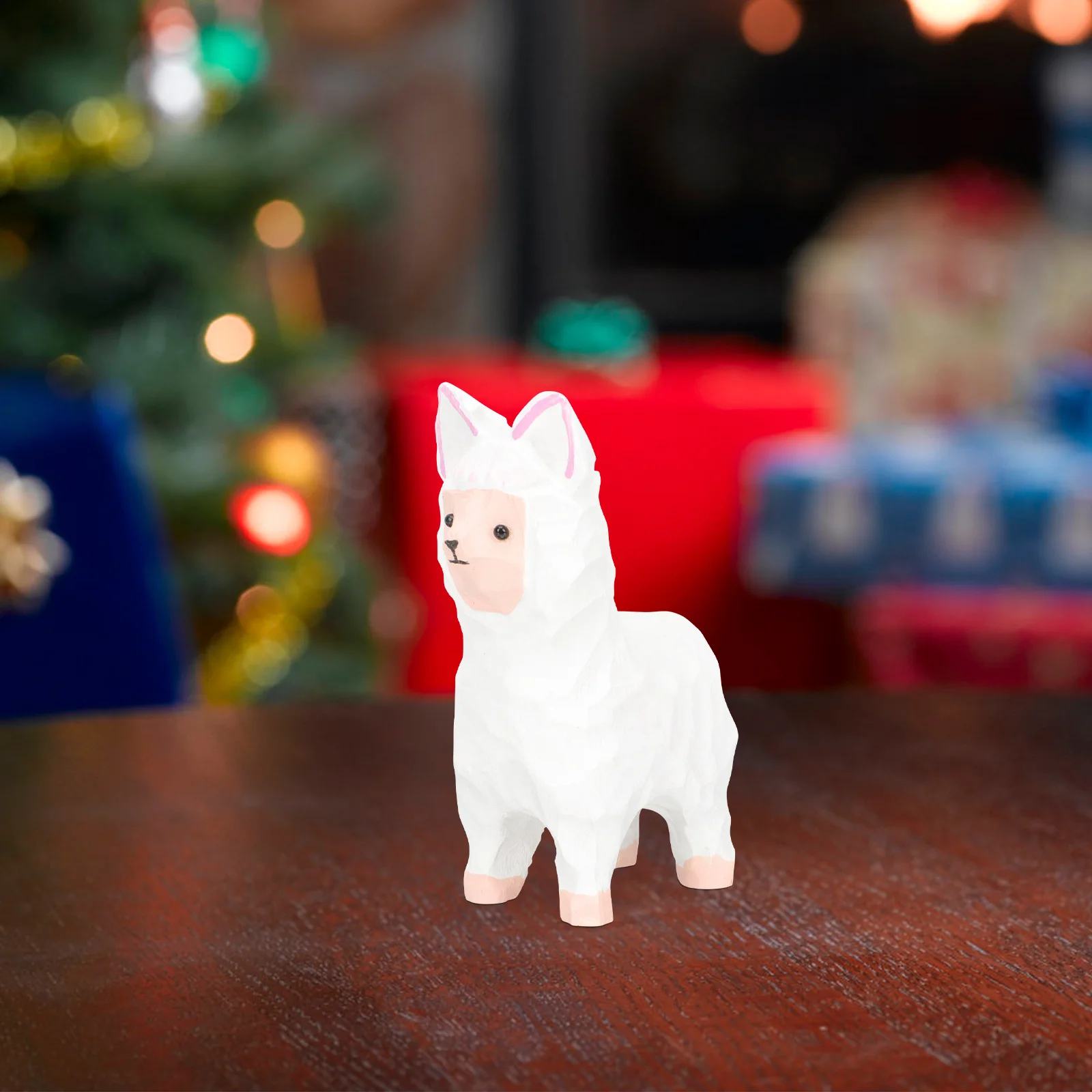 

Wooden Alpaca Small Carved Finials For Crafts Decor Office Desk Gift Alpaca Ornaments Woodcraft Animal Figure