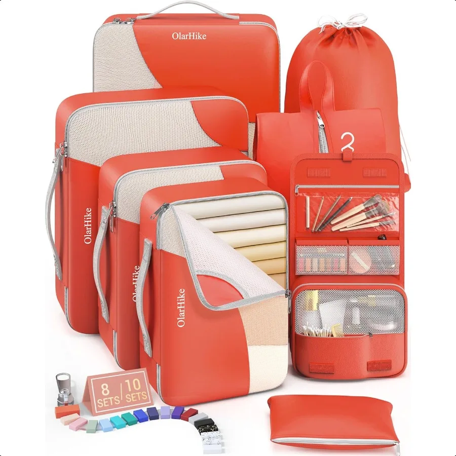 

8 Set Packing Cubes for Travel 4 Various Sizes Extra Large Large Medium Small Lage Organizer Bags for Trip Accories entials Cub