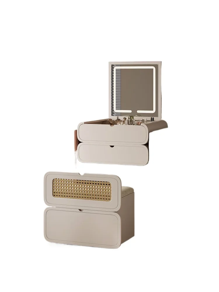 

Small apartment dresser bedside table integrated bedroom 2025 new bedside flip small makeup table