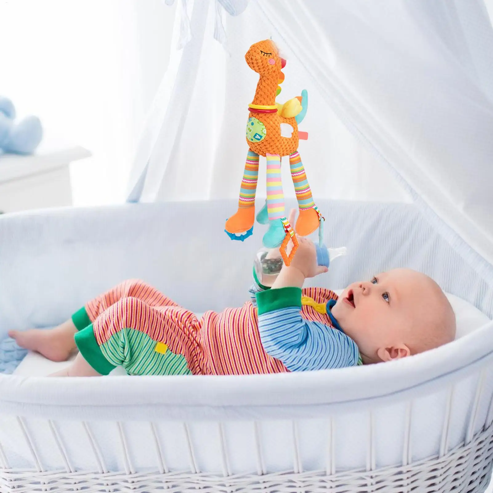 Crib Toys Boy Plush Stroller Toy For Children Plush Doll Carseat Animal Ornament For Vacation Outgoing Shopping Activity Walking