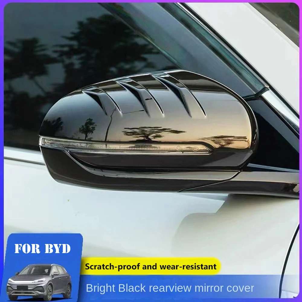 

ABS Carbon Fiber/Bright black For BYD Atto3 Atto 3 Yuan Plus 2022 2023 Accessories Car Rear Side View Rearview Mirror Cover