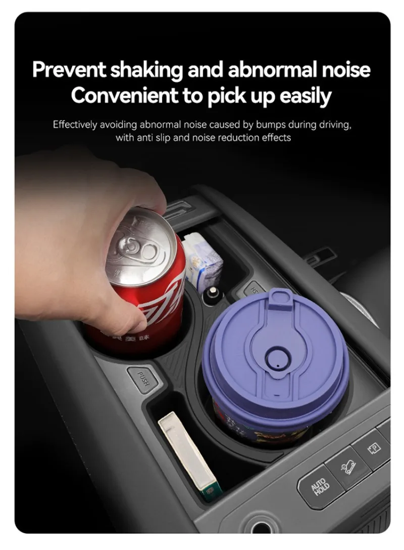  Auto Wasser Tasse Halter Für KIA EV9 2024-2025 Zentrale Steuerung Ablage Wasser Tasse Halter Aufräumen Autos innen Zubehör – Detail 6