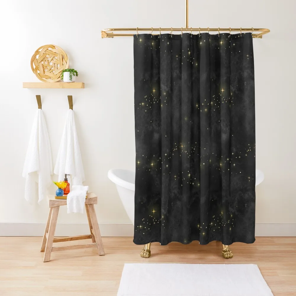 Sun Moon Stars Mystic Mystical Pattern Shower Curtain Waterproof Bath And Anti-Mold Waterproof Fabric Shower Curtain