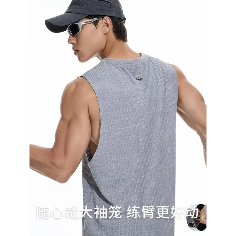DROZENO Vest Sports Basic All-match American Street Sports Men's Fitness Clothes Running Training