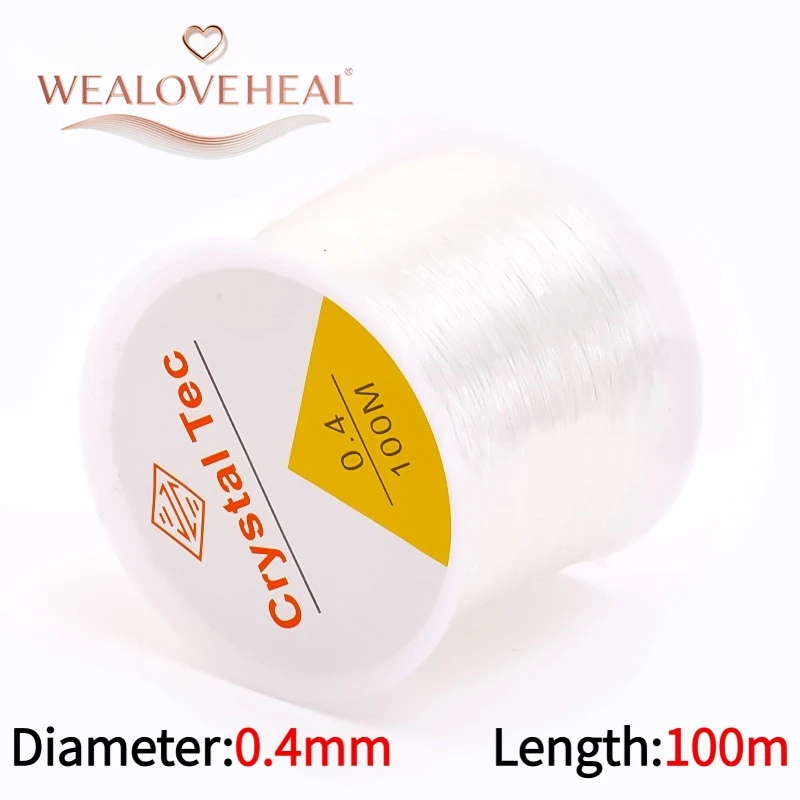 Starkes 0,4-1,0mm Elastisches Kordelband für Schmuckherstellung, Transparenter Dehnbarer Faden für DIY Armbänder Halsketten, Perlenschnur Zubehör – Detail 21