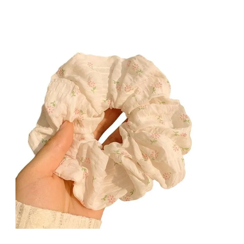 

floral large intestine headband for women, new Korean style gentle and high-end hair accessory, hair rope headband hair accesso