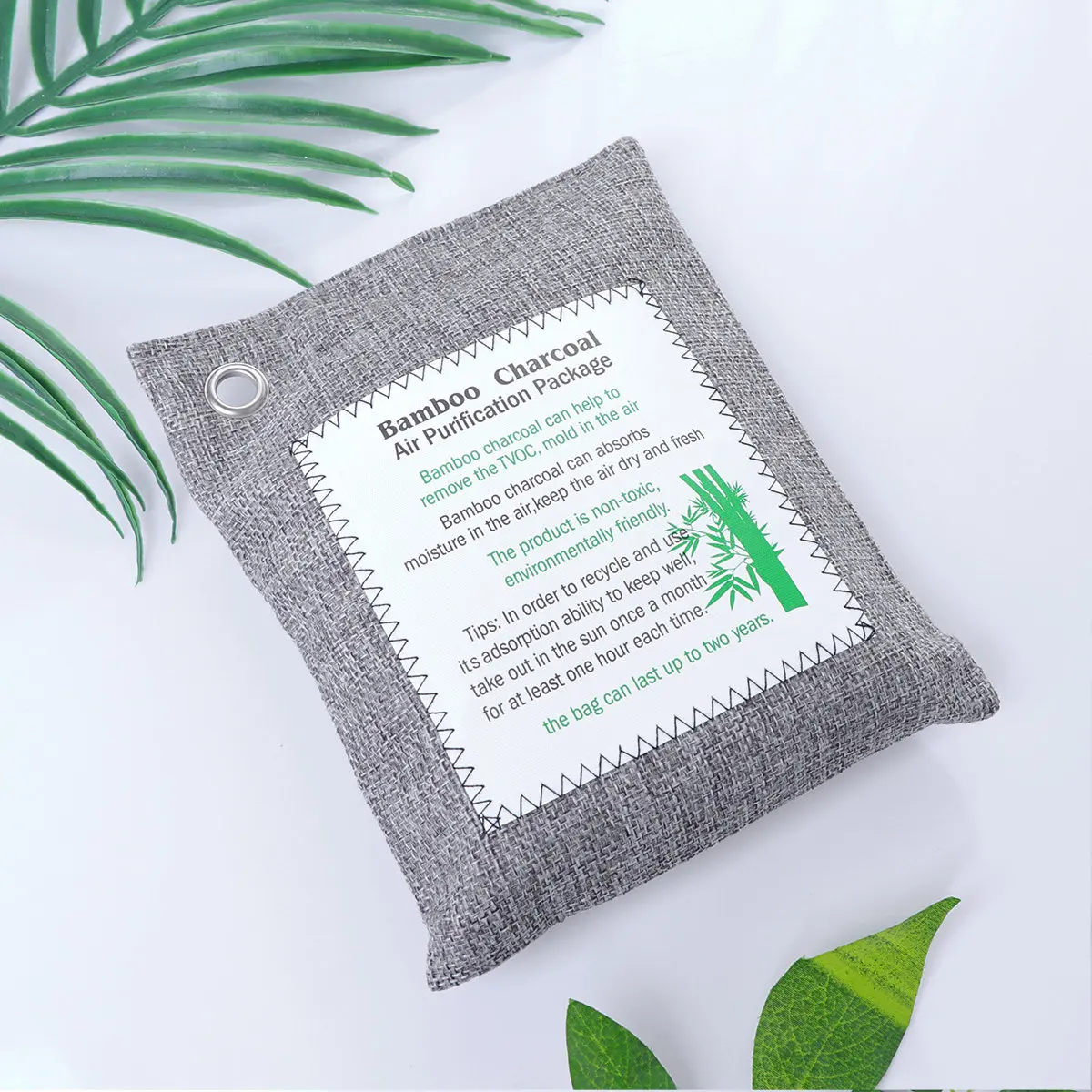 

4Pcs 200G Bamboo Charcoal Purifier Bags Odor Absorbs Pollutants Moisture Mold Safe Non Toxic for