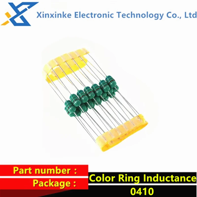 50PCS 1/2W 0410 Color Ring Inductors Inductor  3.3/4.7/6.8/10/22/47/56/100/220/470/680 uH MH Axial RF Choke Coil Inductance DIP