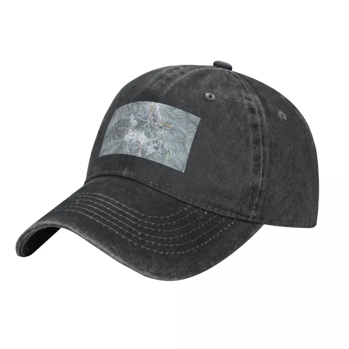 

Bogus Basin Resort Trail Map Ковбойская шляпа Wild Ball Hat Роскошная шляпа Bobble Sun для девочек и мужчин