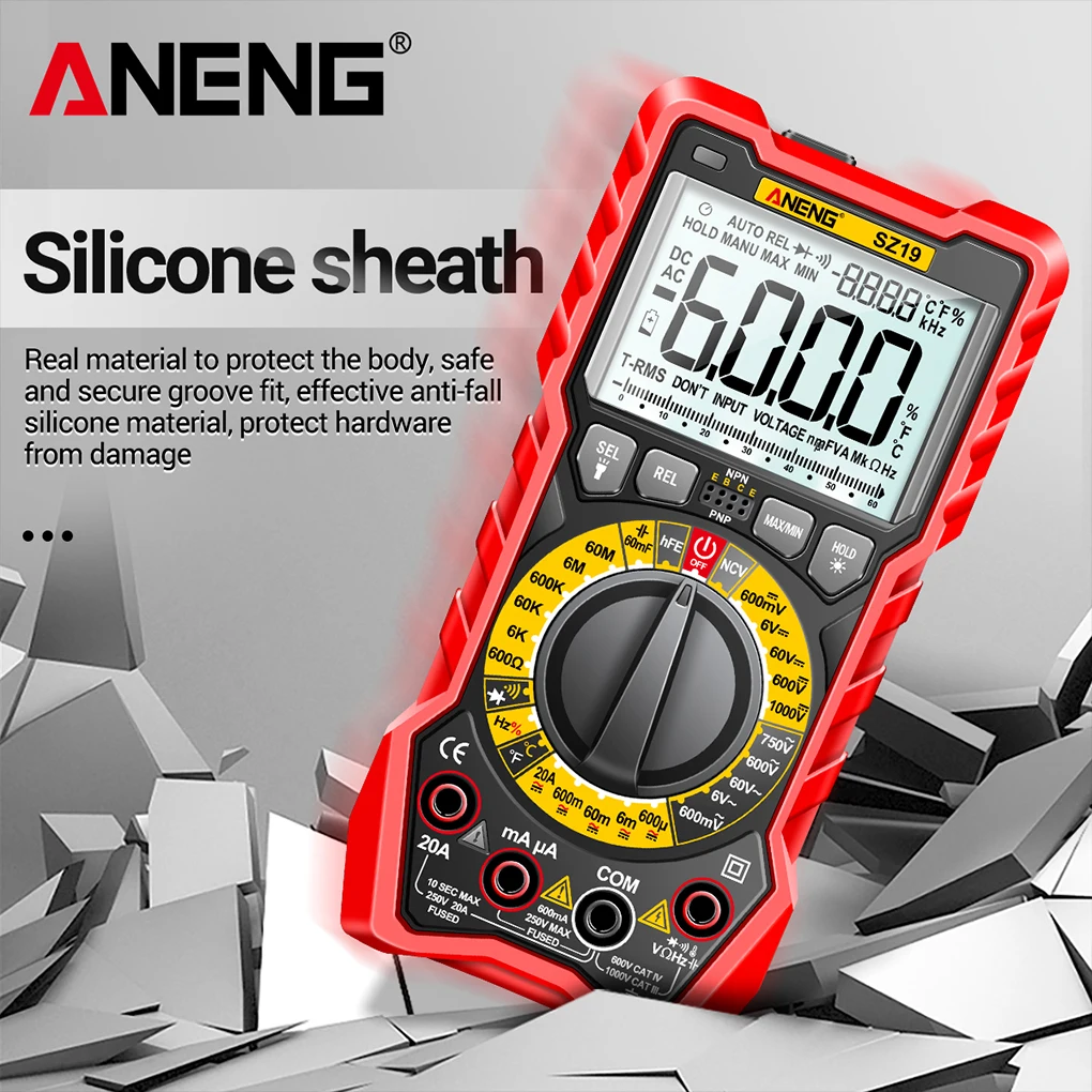 ANENG Multimeter Ammeter Tester Professional Voltmeter Gauge Black