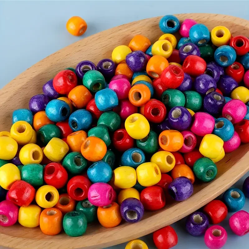 Rich Color Round Wooden Spacer Beads 5-25mm Ecofriendly Ball Loose Beads For DIY Jewelry Handwork Making Necklaces Accessories