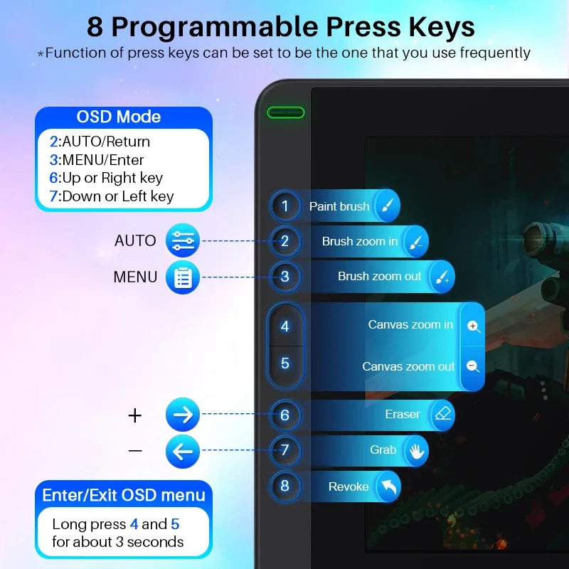 z13 interaktiver LCD-Stift-Touch-Display, digitaler Grafik-Zeichentablett-Monitor mit Stift