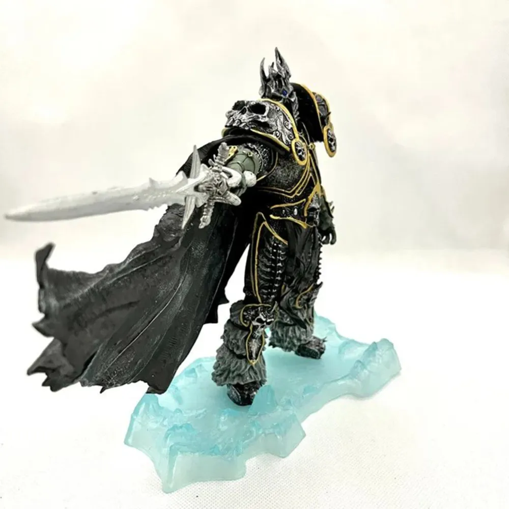 Novo o rei lich mundo de warcraft dc7 geração cavaleiro da morte arthas menethil dluxe coletor figura 21cm presente anime brinquedo