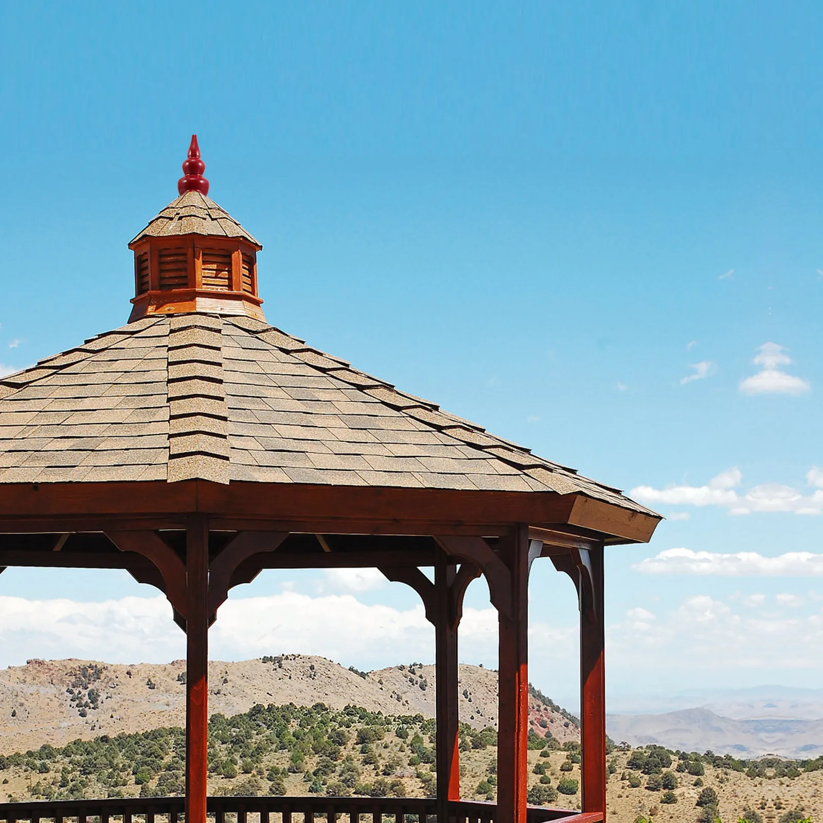 

Roof Decorative Tile Chinese Style Gourd Finial Easy Install Waterproof Weather Resistant For Pavilion Gazebo Outdoor