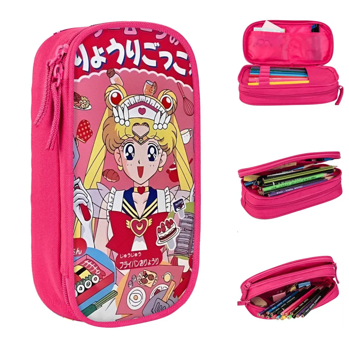 

Sailors Moons Cartoon Pencil Case Lovely Pen Box Bag Girl Boy Big Capacity Office Cosmetic Pencilcases