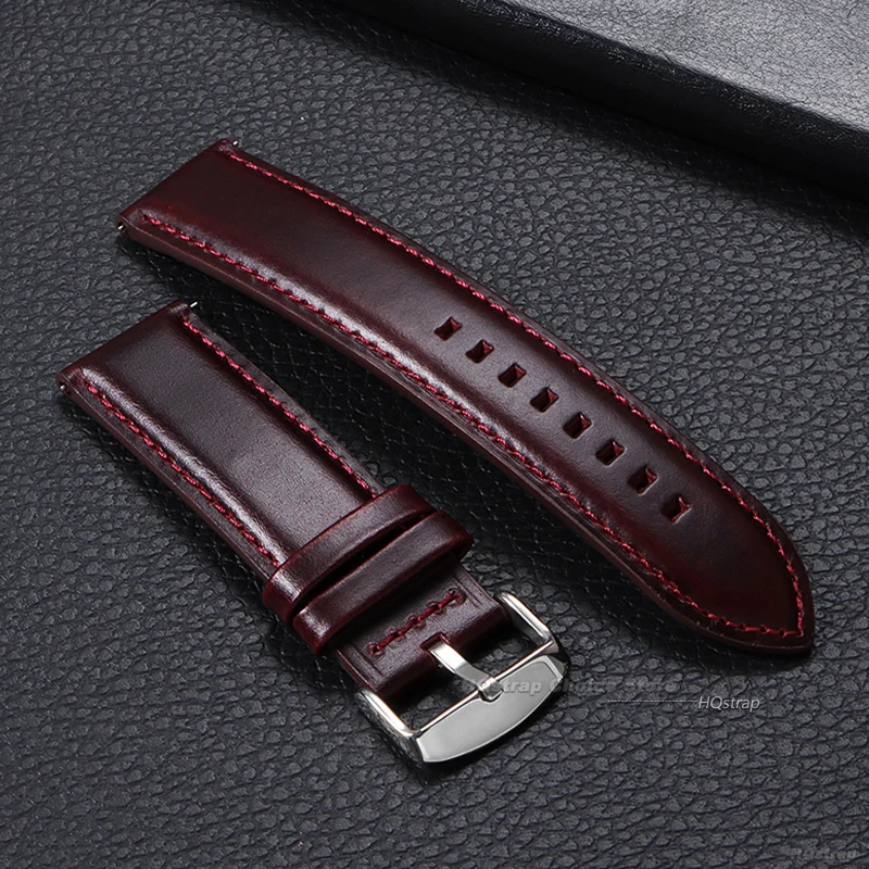 الرجعية جلد طبيعي جلد العجل حزام 18 مللي متر 20 مللي متر 22 مللي متر 24 مللي متر 26 مللي متر الإفراج السريع النساء الرجال حزام (استيك) ساعة العالمي Smartwatch معصمه