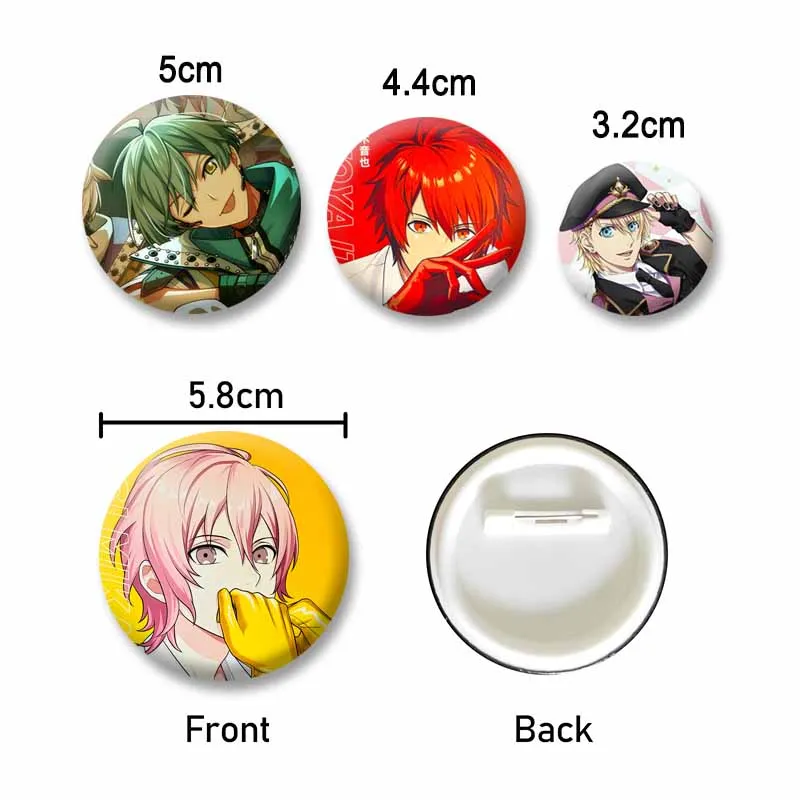 Anime Game Uta No Prince-sama Lapel Pins Backpack Shoes Round Brooch Kurusu Hijirikawa Jinguji Ittoki Otoya Cartoon Badge Gifts