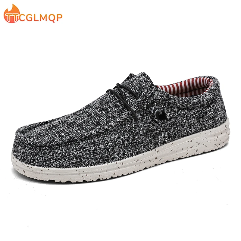 Men's Casual Shoes Outdoor Mens Sneakers Lightweight Boat Shoes Flat Driving Loafers Breathable Men Canvas Shoes Plus Size 48