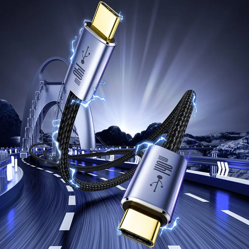 

3 шт. кабель USB 2.0 для передачи данных, 1 м, позолоченный интерфейс типа C к типа C, 140 Вт, кабель для быстрой зарядки