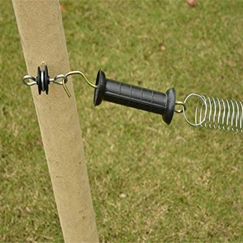 Livestock Farm Electric Fence Door Handle With Insulator Cattle, Sheep, Horse And Pig Fence Pasture Fence Accessories