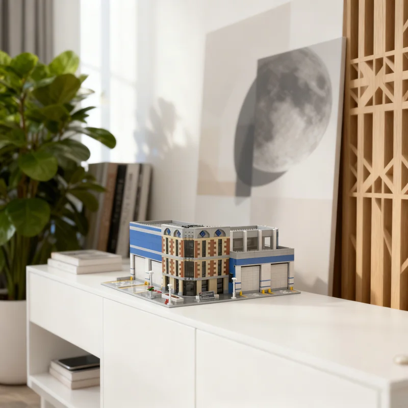 

3716pcs MOC Police Station Modular Streetscape Model Building Blocks DIY Gift Creative Collectible Display Decor Premium Adult